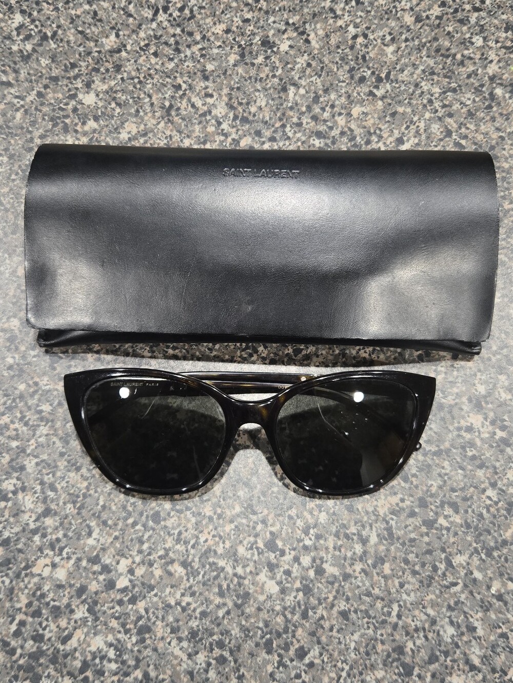 Saint Laurent SL M69 002 Cat Eye Sunglasses Dark Havana YSL with Branded Case